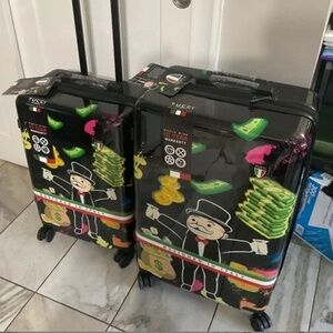 TUCCI Italy Money Man (24” & 28”) Hardside Suitcase Set - Hardshell Luggage